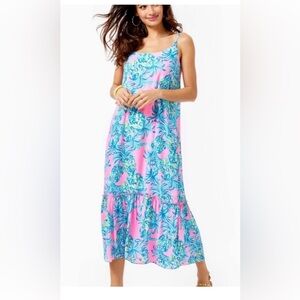 Lilly Pulitzer pineapple midi dress